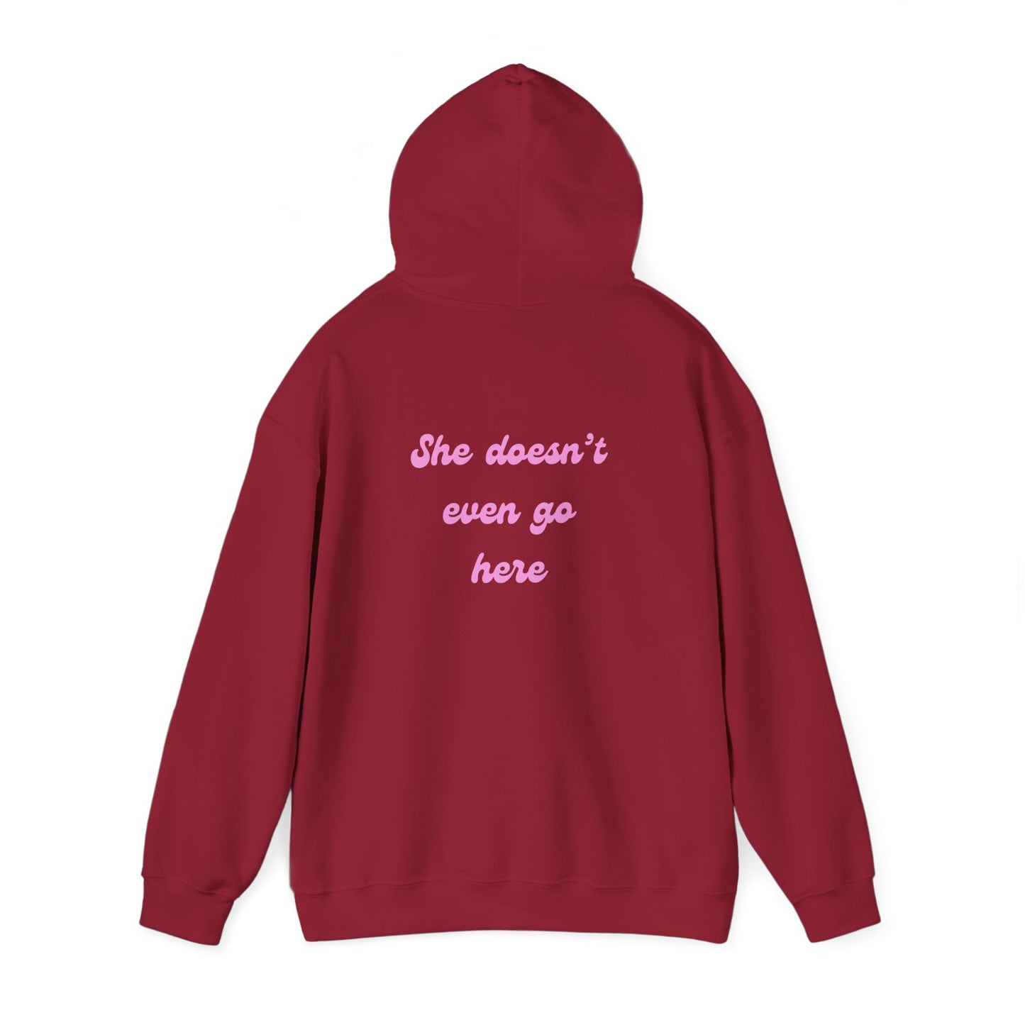 She Doesn't Even Go Here Hoodie | Mean Girls Quote Sweatshirt