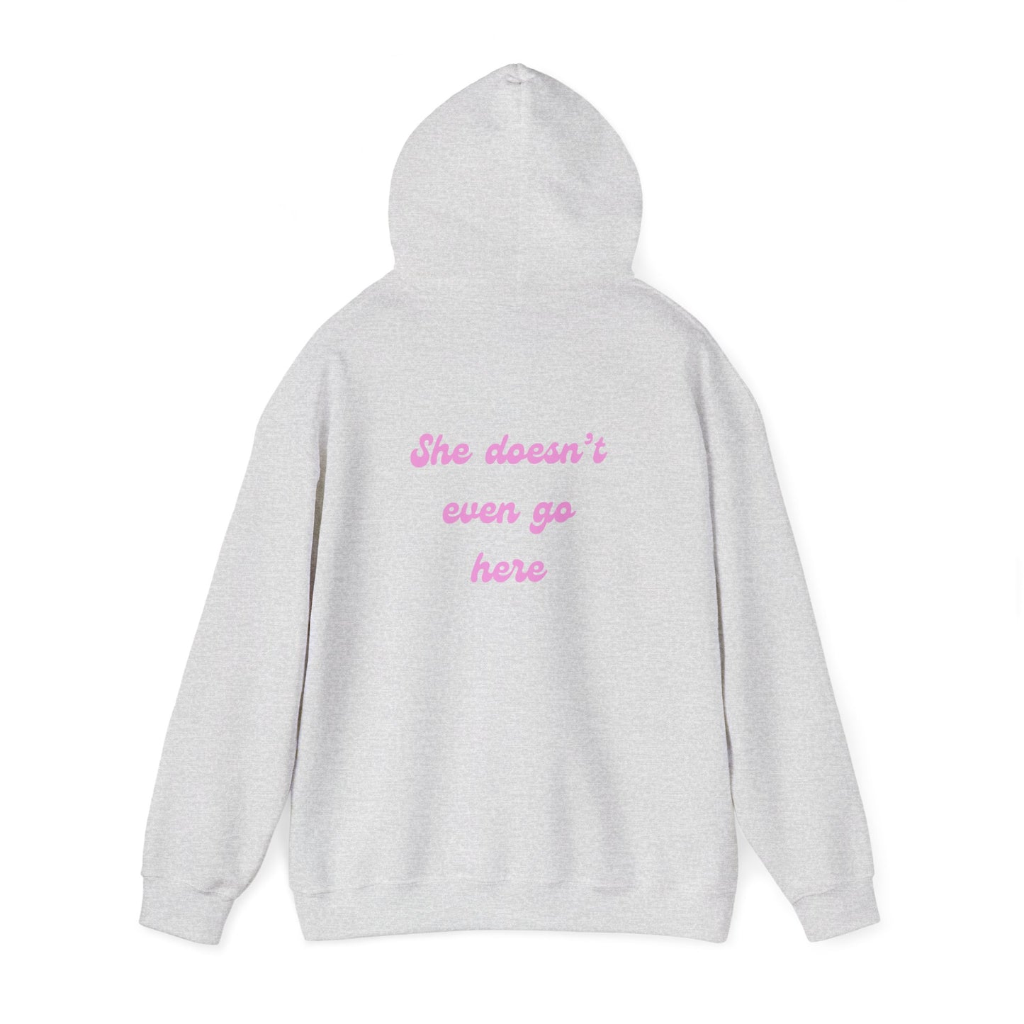 She Doesn't Even Go Here Hoodie | Mean Girls Quote Sweatshirt