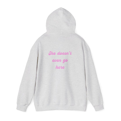 She Doesn't Even Go Here Hoodie | Mean Girls Quote Sweatshirt
