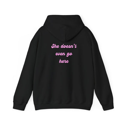 She Doesn't Even Go Here Hoodie | Mean Girls Quote Sweatshirt