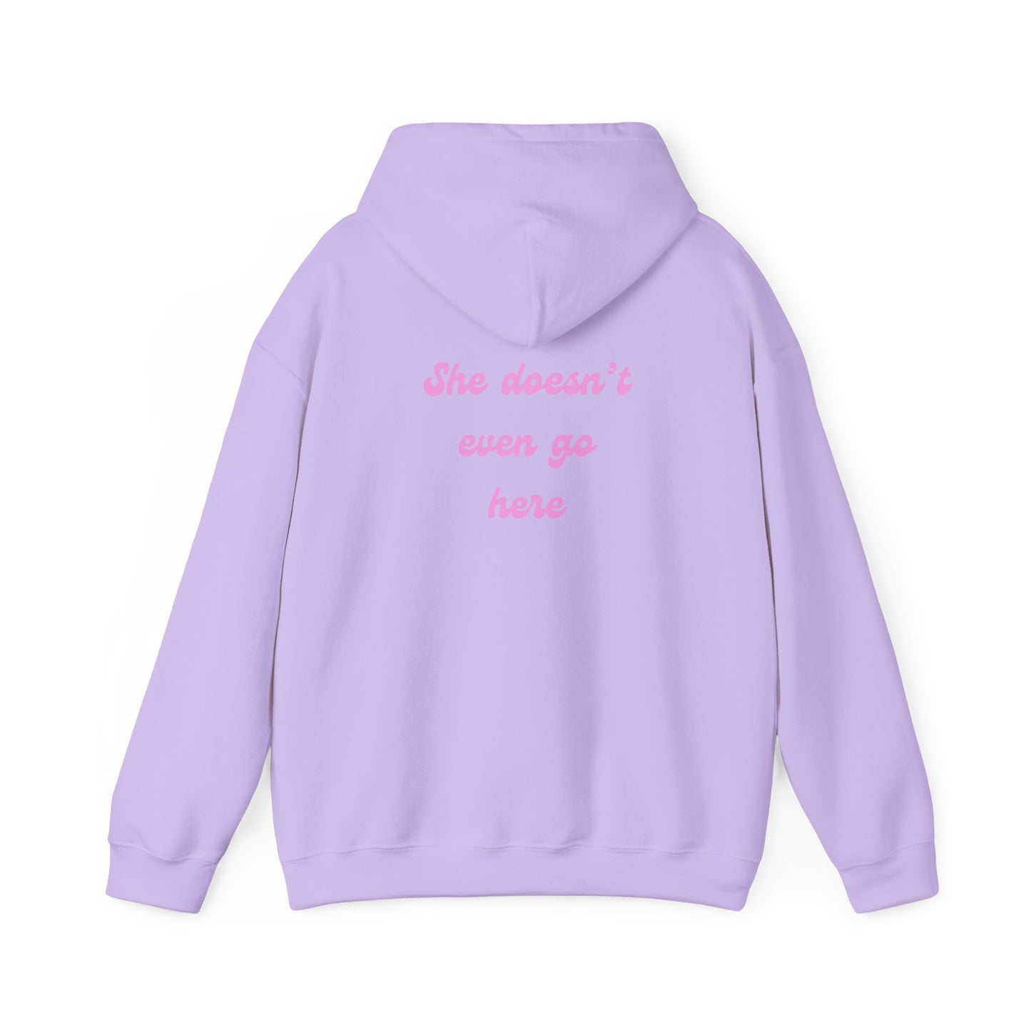 She Doesn't Even Go Here Hoodie | Mean Girls Quote Sweatshirt