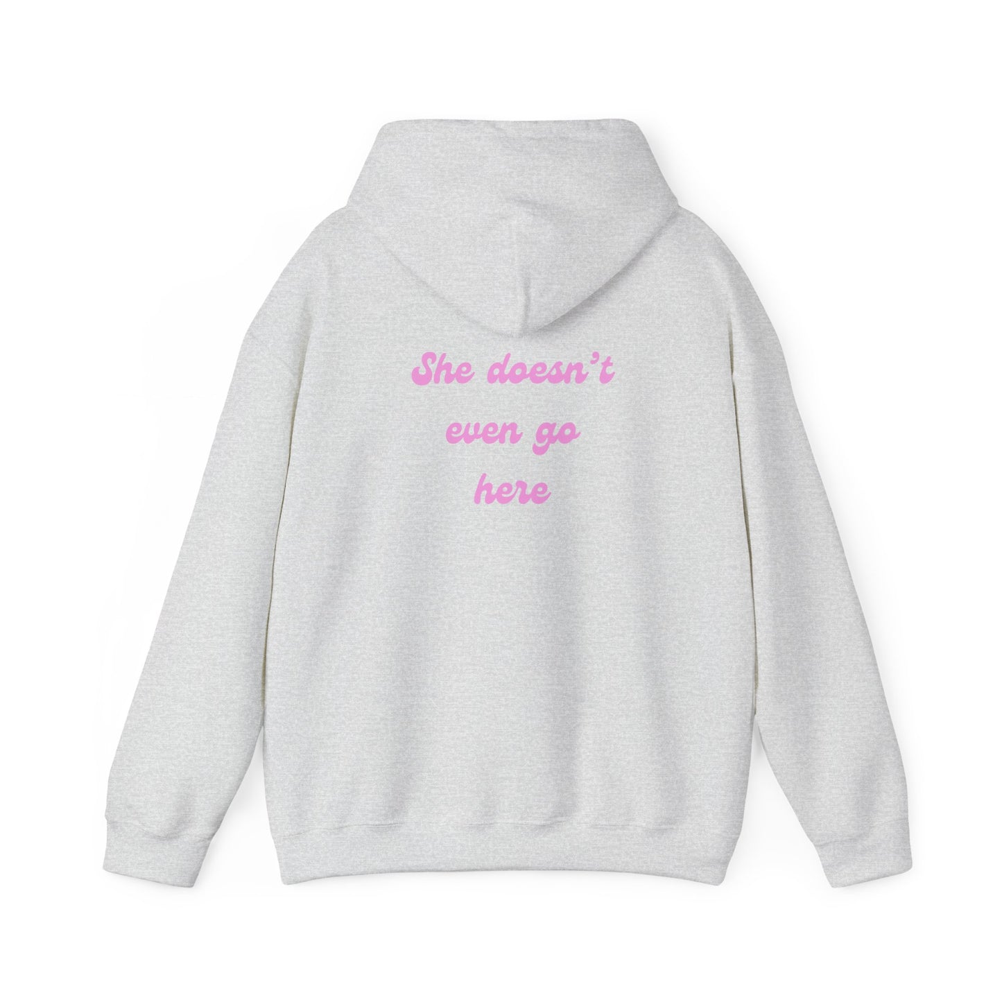 She Doesn't Even Go Here Hoodie | Mean Girls Quote Sweatshirt