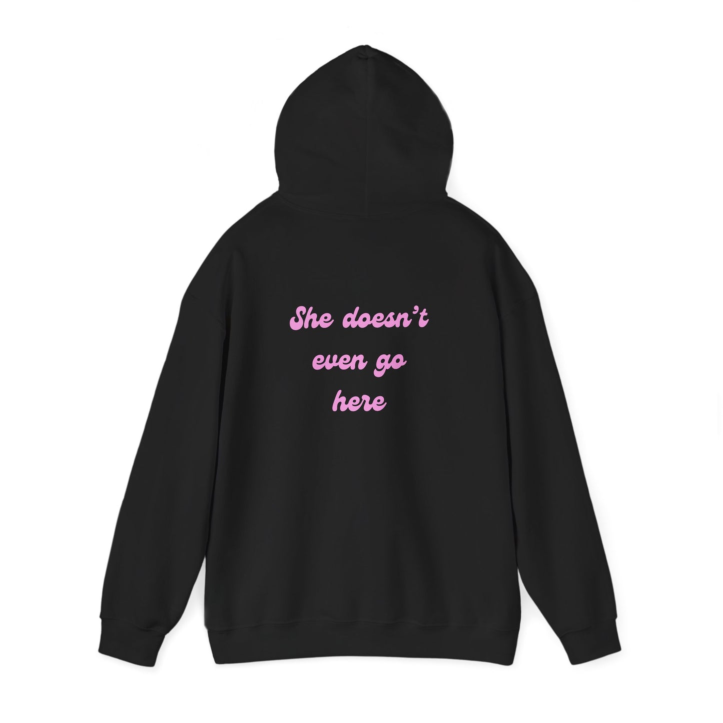 She Doesn't Even Go Here Hoodie | Mean Girls Quote Sweatshirt