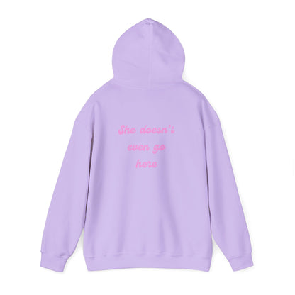 She Doesn't Even Go Here Hoodie | Mean Girls Quote Sweatshirt