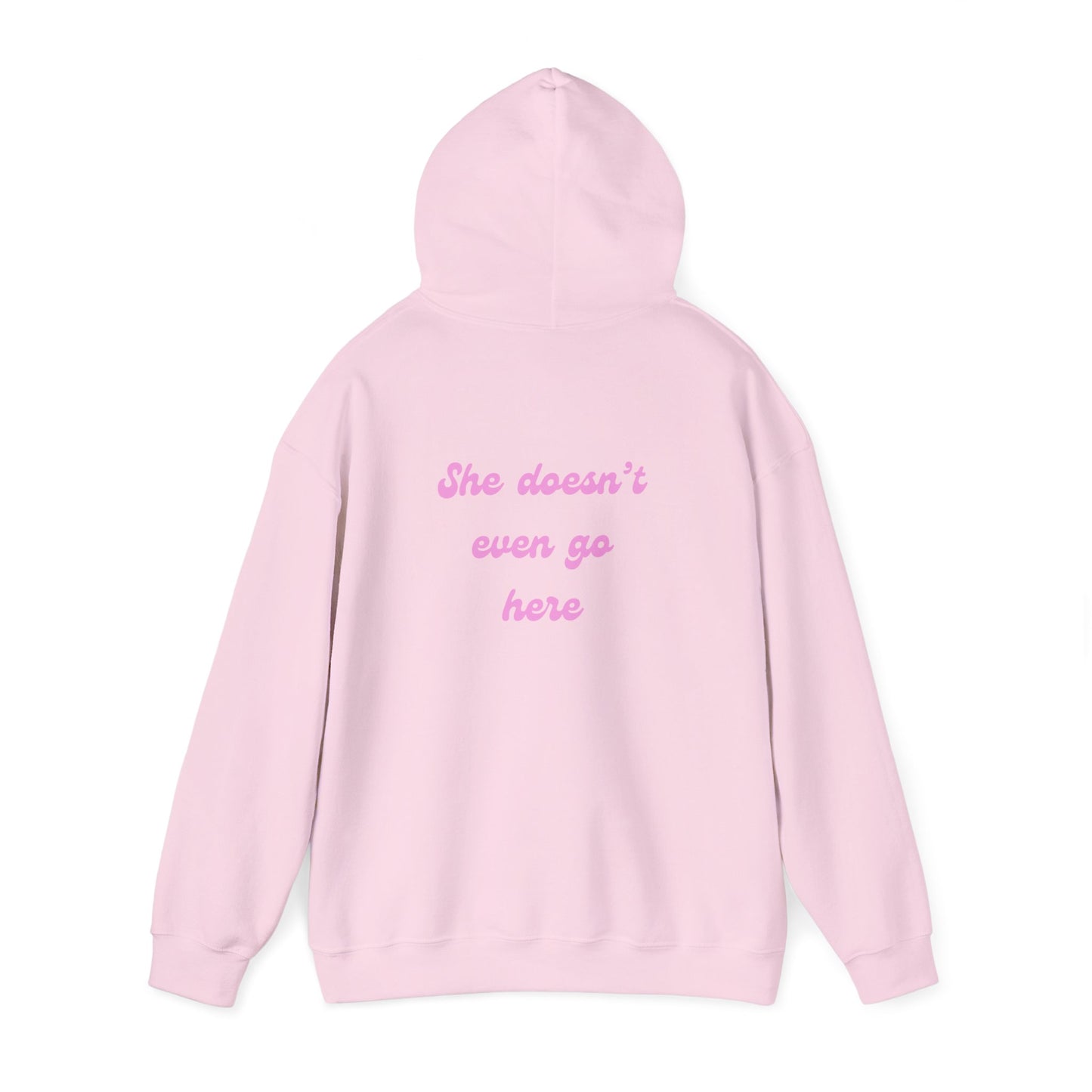 She Doesn't Even Go Here Hoodie | Mean Girls Quote Sweatshirt