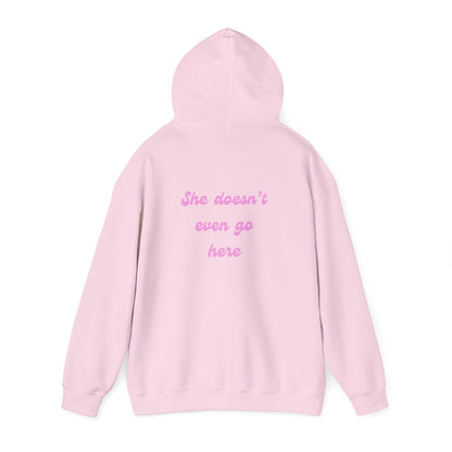 She Doesn't Even Go Here Hoodie | Mean Girls Quote Sweatshirt