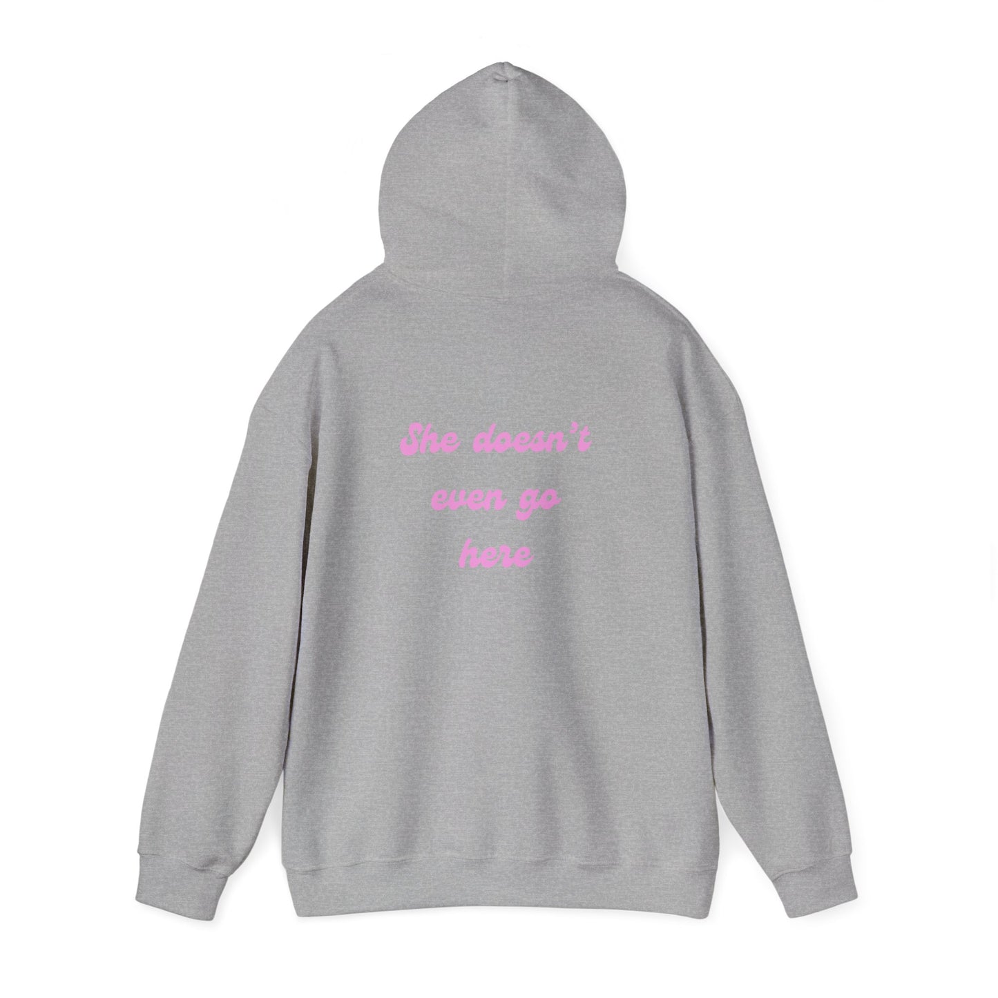 She Doesn't Even Go Here Hoodie | Mean Girls Quote Sweatshirt