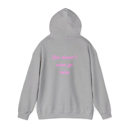 She Doesn't Even Go Here Hoodie | Mean Girls Quote Sweatshirt