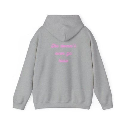 She Doesn't Even Go Here Hoodie | Mean Girls Quote Sweatshirt