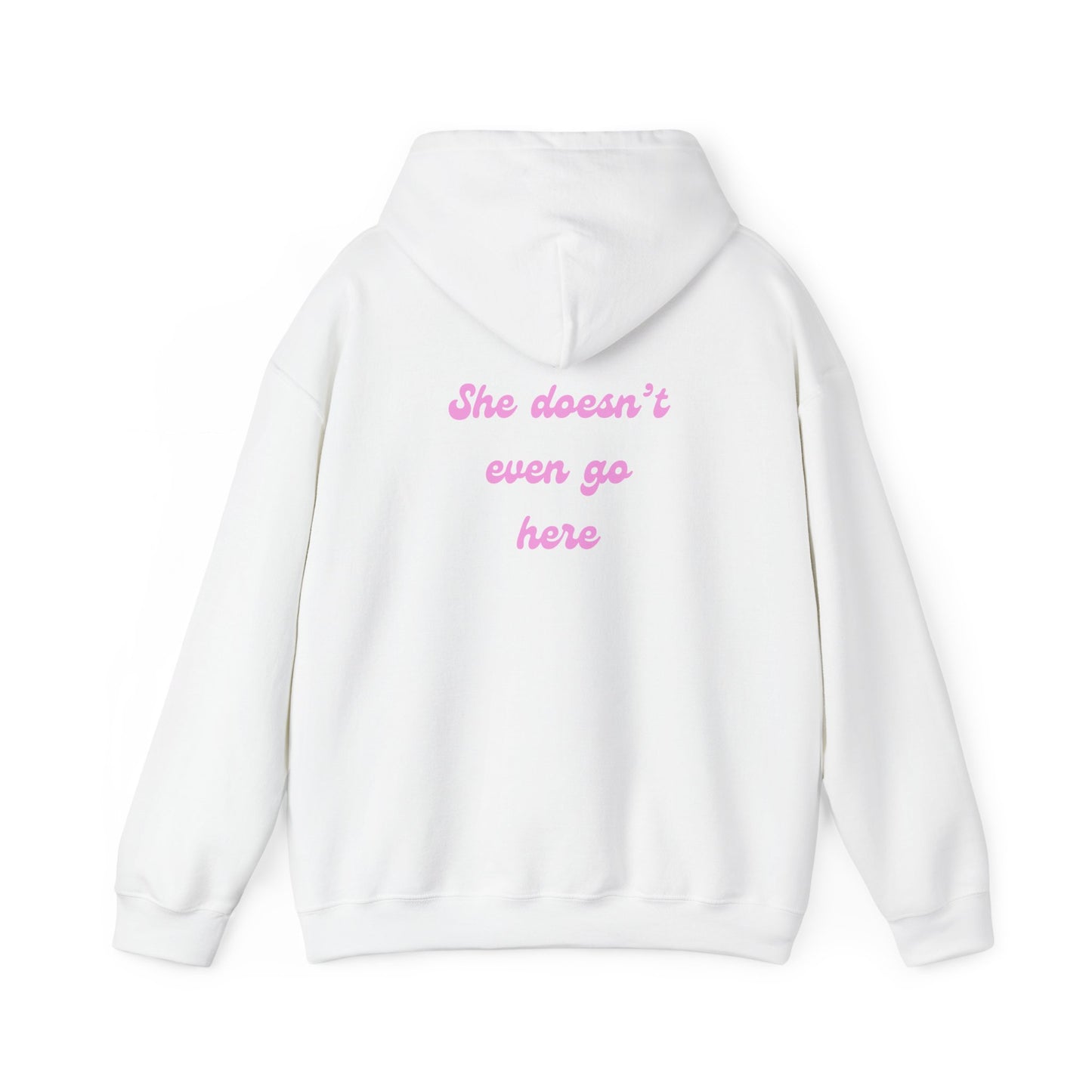 She Doesn't Even Go Here Hoodie | Mean Girls Quote Sweatshirt