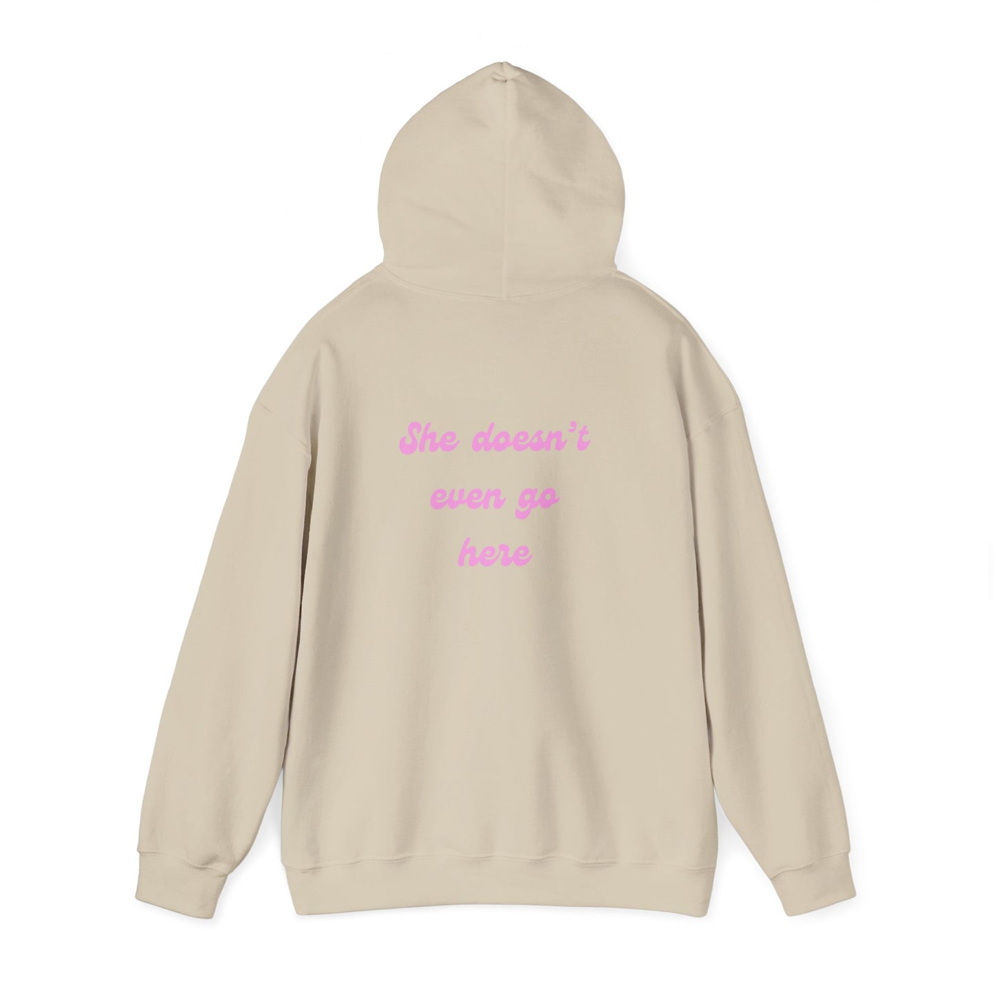She Doesn't Even Go Here Hoodie | Mean Girls Quote Sweatshirt