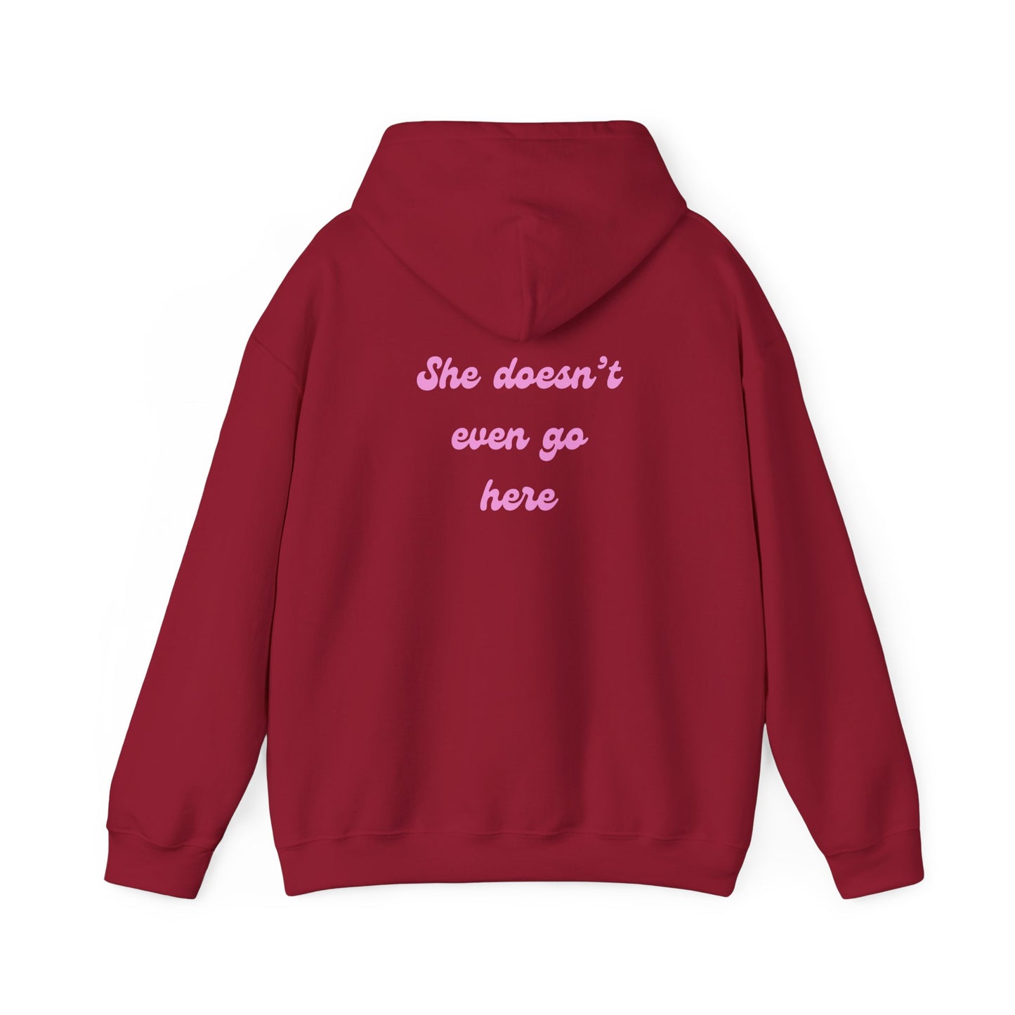 She Doesn't Even Go Here Hoodie | Mean Girls Quote Sweatshirt