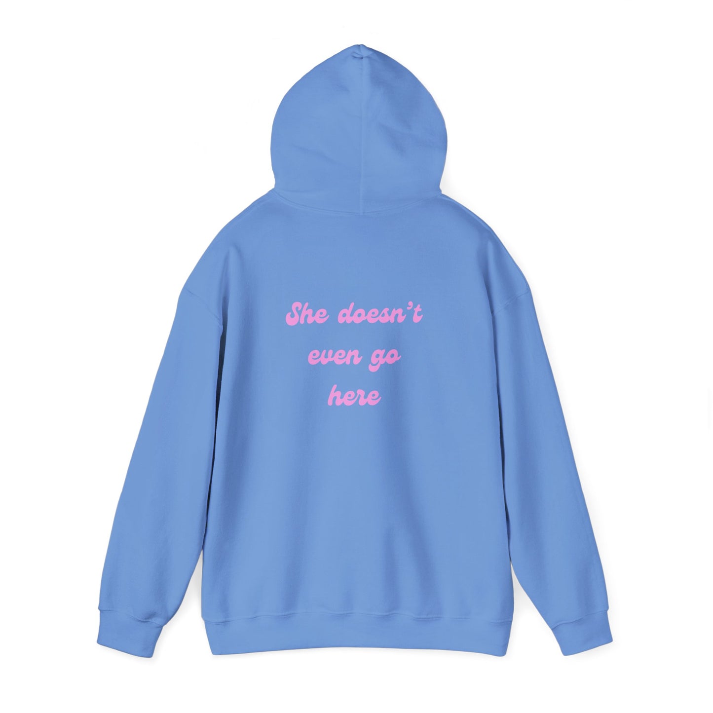 She Doesn't Even Go Here Hoodie | Mean Girls Quote Sweatshirt