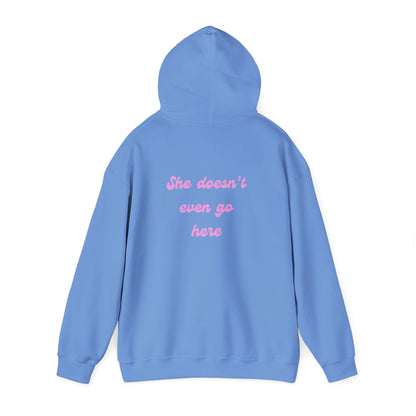 She Doesn't Even Go Here Hoodie | Mean Girls Quote Sweatshirt