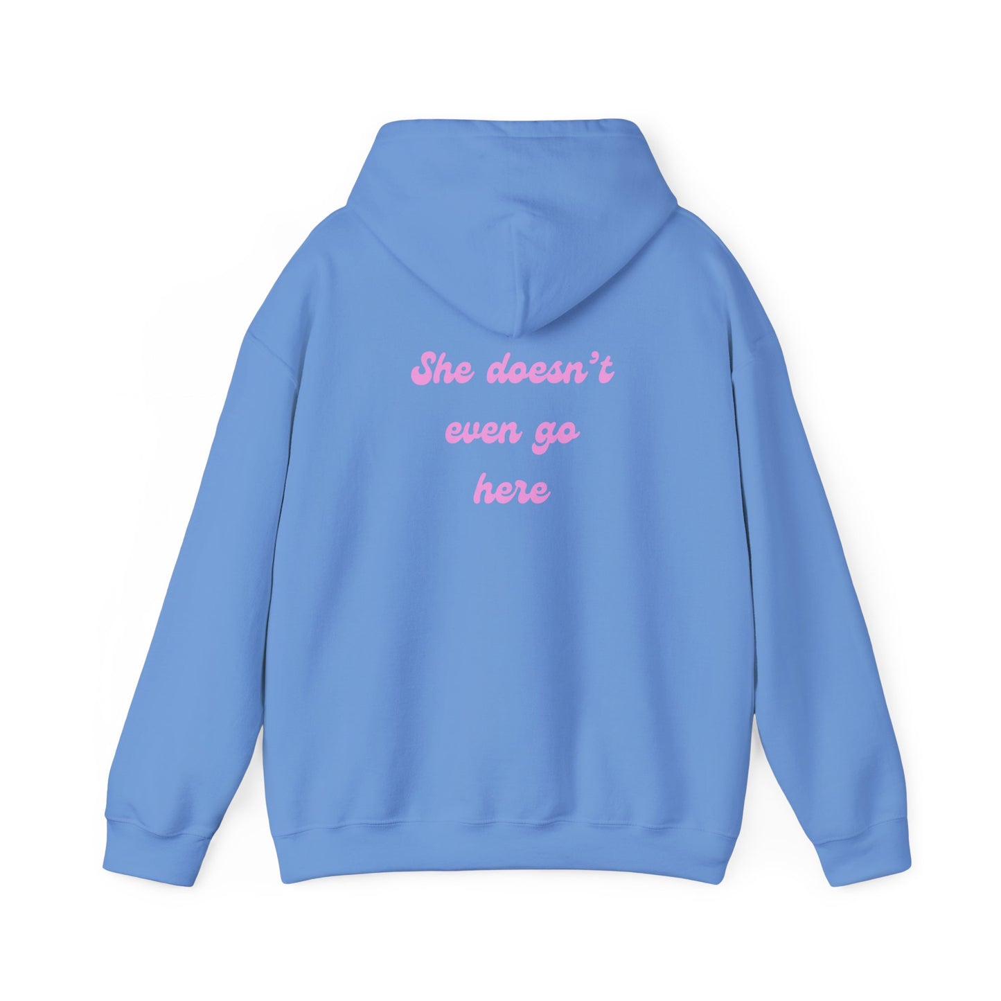 She Doesn't Even Go Here Hoodie | Mean Girls Quote Sweatshirt