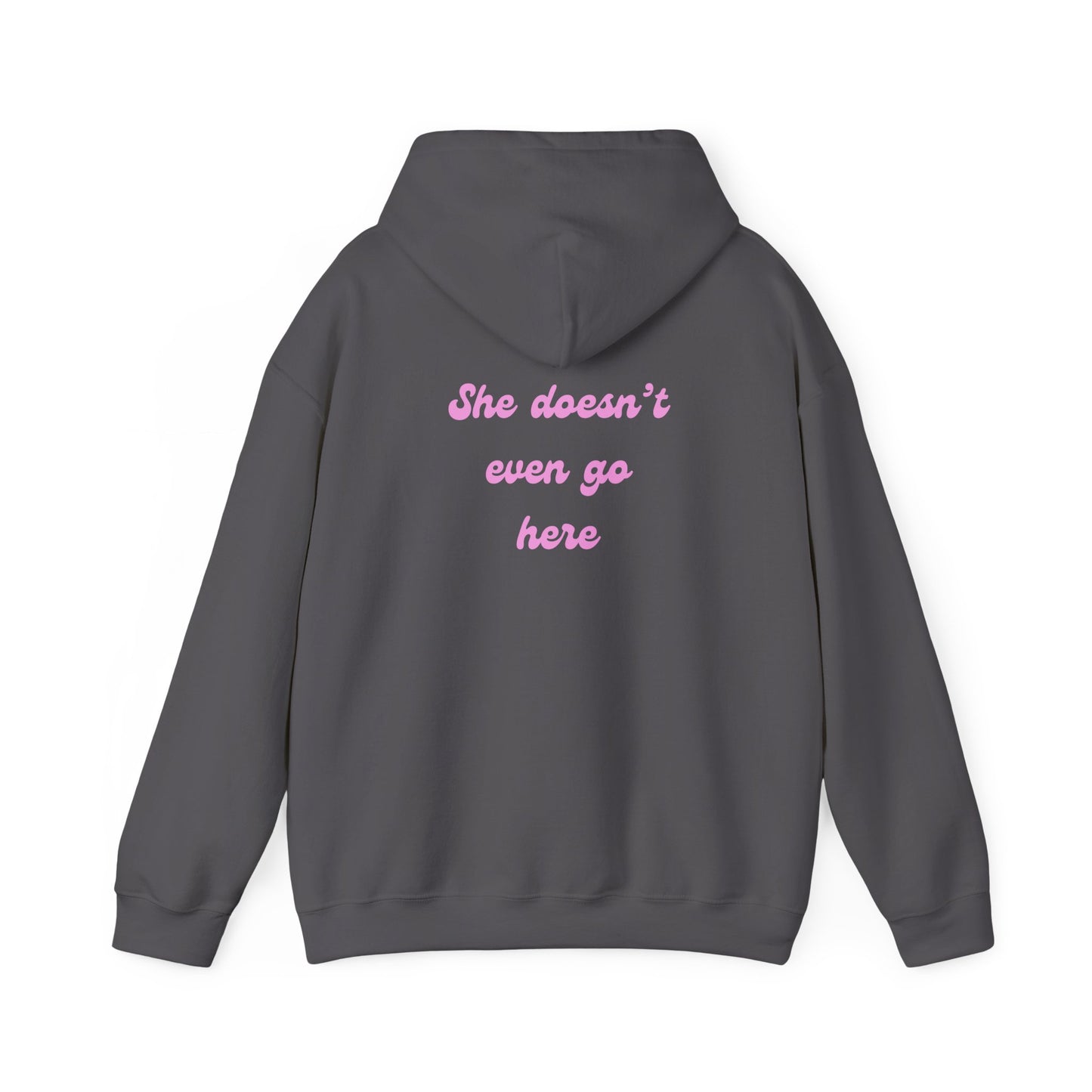 She Doesn't Even Go Here Hoodie | Mean Girls Quote Sweatshirt