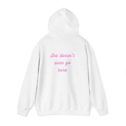 She Doesn't Even Go Here Hoodie | Mean Girls Quote Sweatshirt